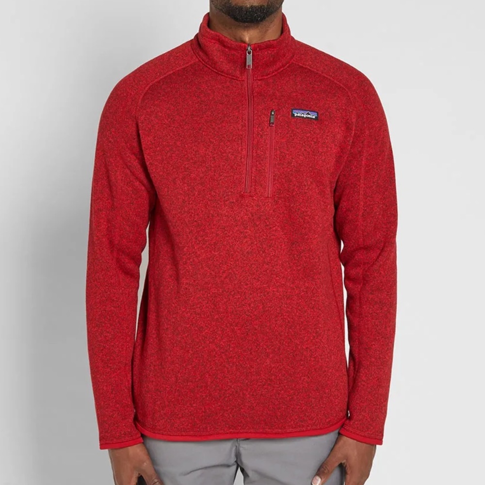 Patagonia Men's Better Sweater 1/4 Zip classic red medium